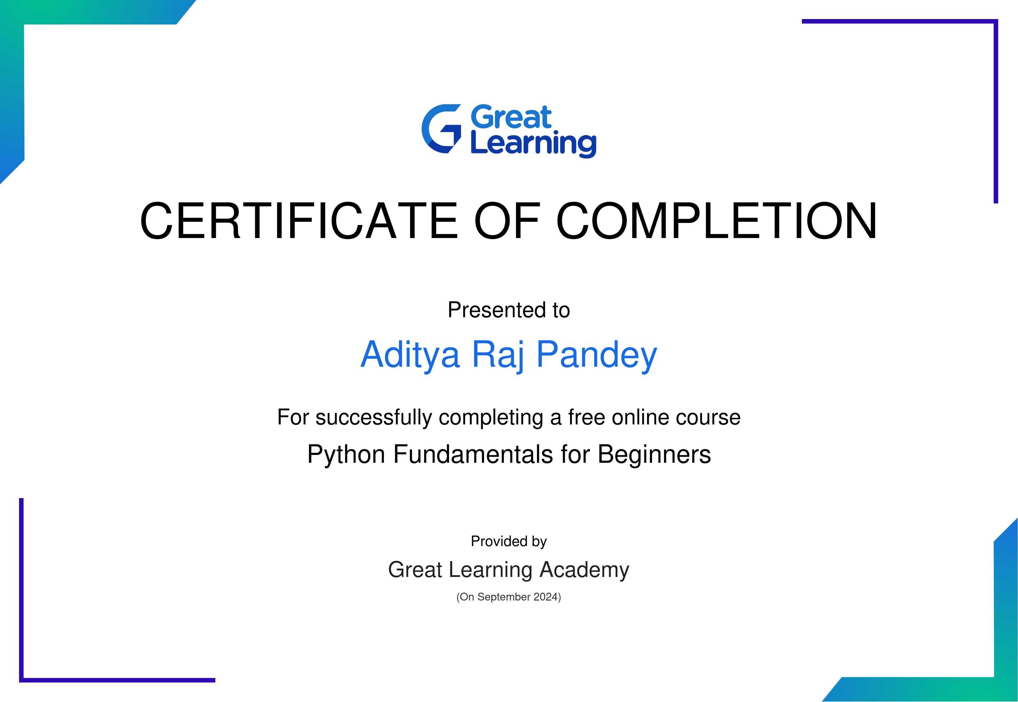 Python Certificate